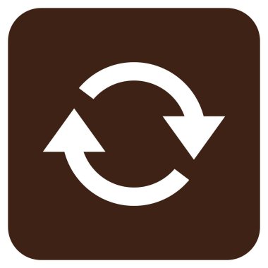 Düz kare vektör simge Yenile