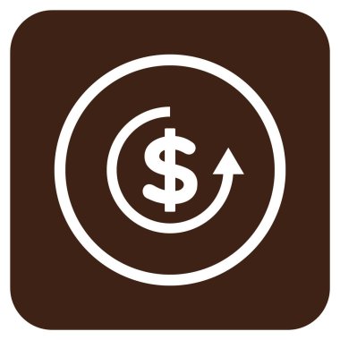 Düz kare vektör simge iade