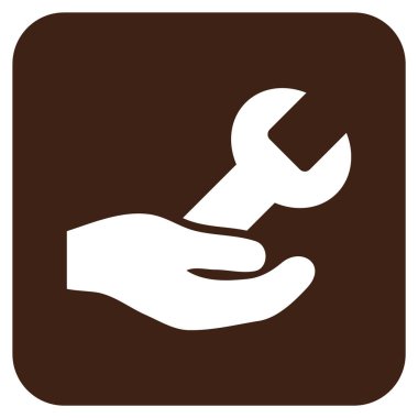 Vektör simge Onarım Servisi düz kare