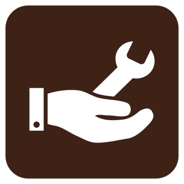 Vektör simge Onarım Servisi düz kare