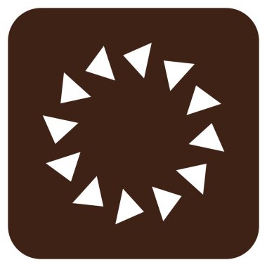 Saatin tersi yönde düz kare vektör simge döndürmek