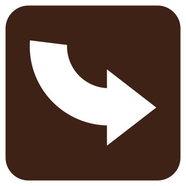 Saatin tersi yönde düz kare vektör simge döndürmek