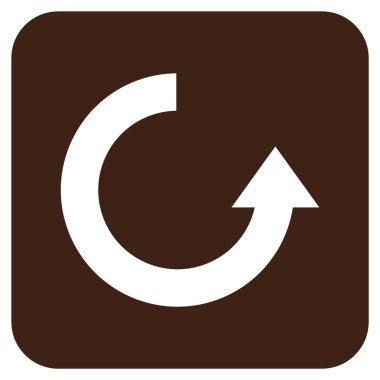 Düz kare vektör simge Döndür