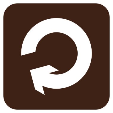 Düz kare vektör simge döndürmek