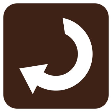 Düz kare vektör simge döndürmek