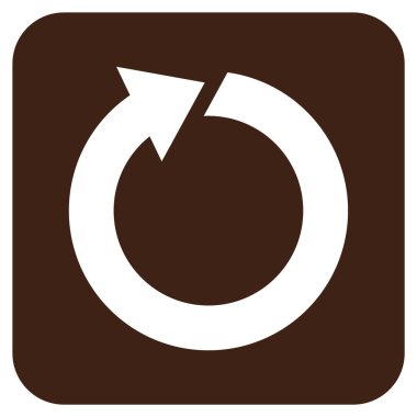 Düz kare vektör simge döndürmek