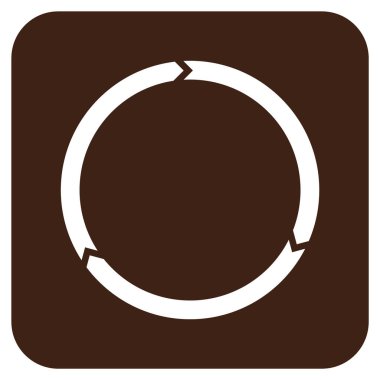 Döndürme düz kare vektör simgesi