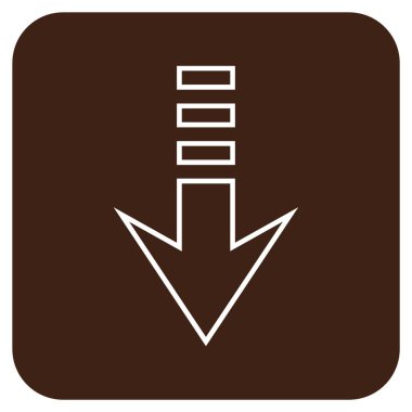 Düz kare vektör simgesi gönder