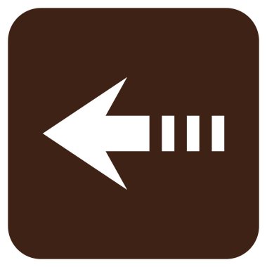 Vektör simge sol düz kare göndermek