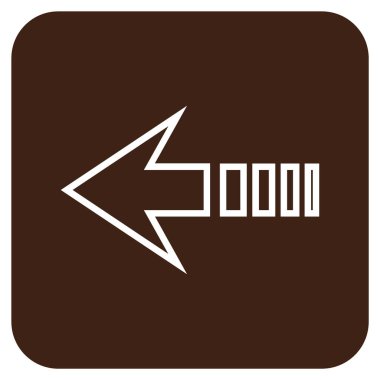 Vektör simge sol düz kare göndermek