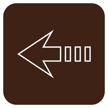 Vektör simge sol düz kare göndermek