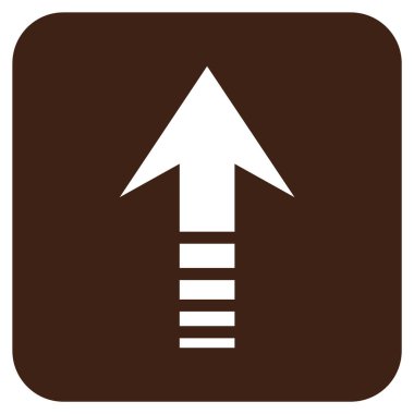 Düz kare vektör simge gönder