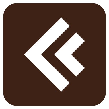 Sol düz kare vektör simge vardiya