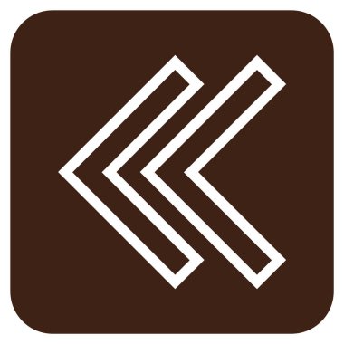 Sol düz kare vektör simge vardiya