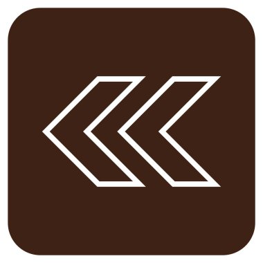 Sol düz kare vektör simge vardiya