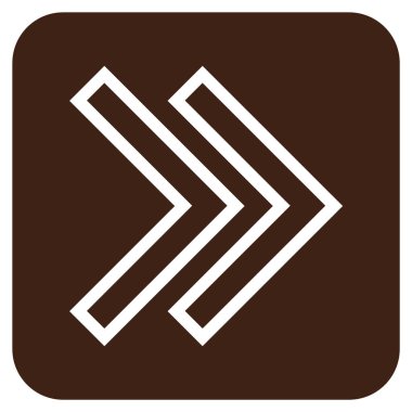 ÜST KRKT değil düz vektör simgesi kare