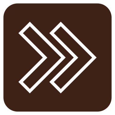 ÜST KRKT değil düz vektör simgesi kare