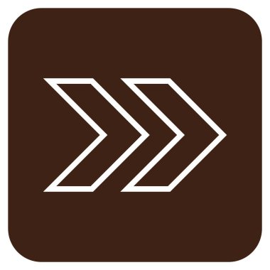 ÜST KRKT değil düz vektör simgesi kare