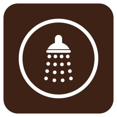 Duş düz kare vektör simgesi