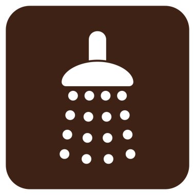 Duş düz kare vektör simgesi