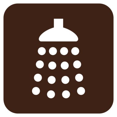 Duş düz kare vektör simgesi