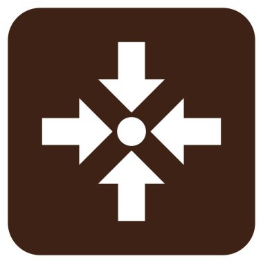 Oklar düz kare vektör simge küçültmek