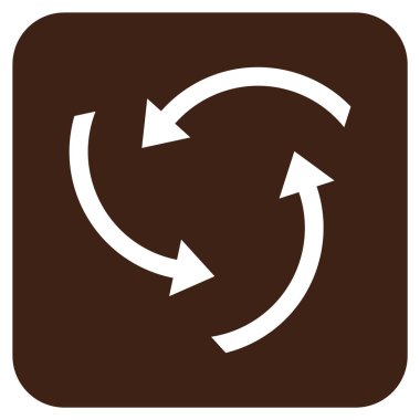 Oklar düz kare vektör simge girdap