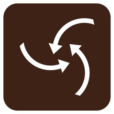 Oklar düz kare vektör simge girdap