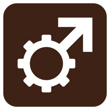 Teknolojik Potence düz kare vektör simgesi