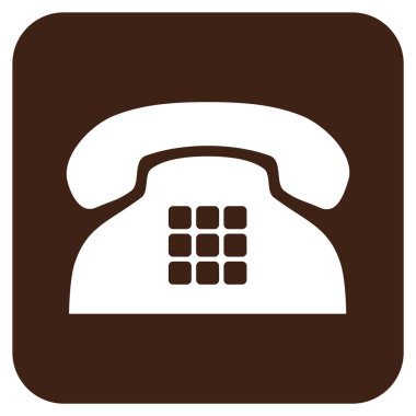 Sesi telefon düz kare vektör simgesi