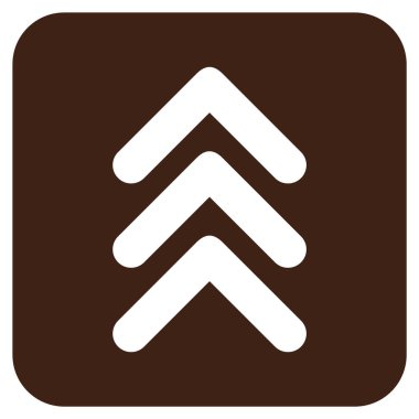 Vektör simge düz Yukarı Çift ok ucu kare