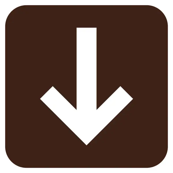 Arrow Down Flat Square Vector Icon — стоковый вектор