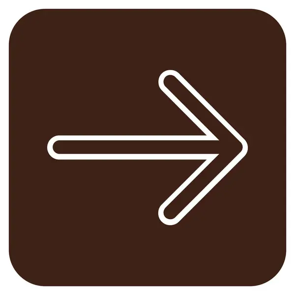 Arrow høyre flate kvadrat vektor Icon – stockvektor