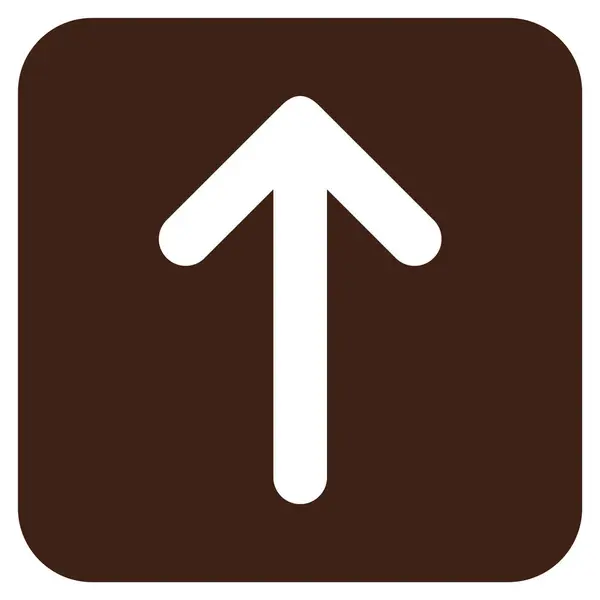 Flecha arriba plano cuadrado Vector icono — Vector de stock