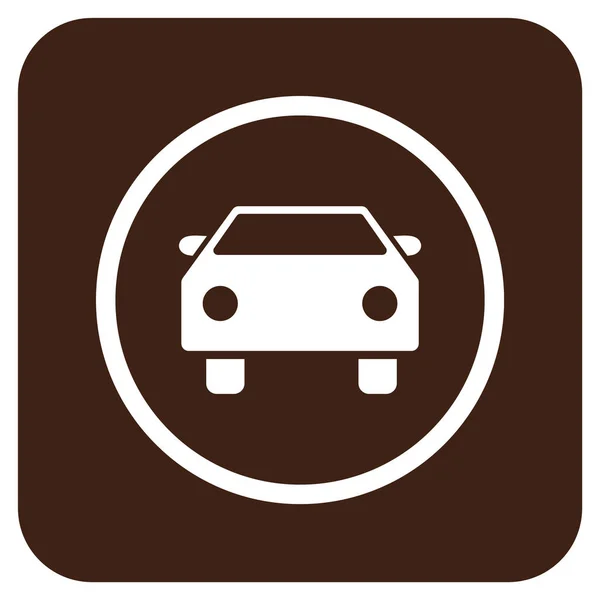 Icono de vector cuadrado plano de coche — Vector de stock