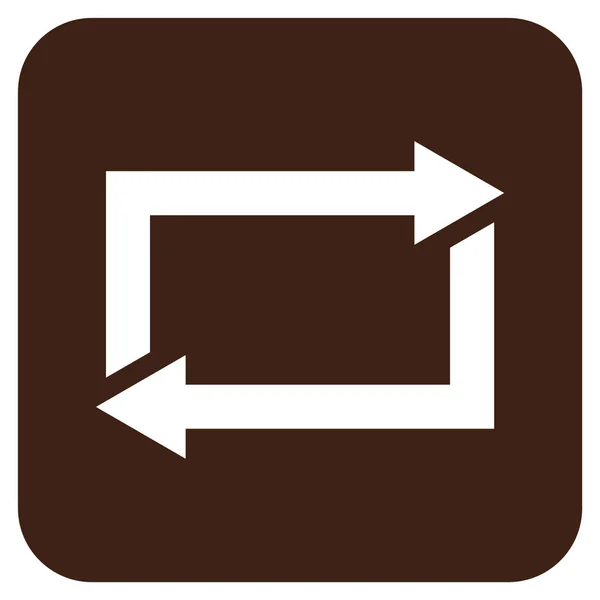 Icono de vector cuadrado plano de flechas de intercambio — Vector de stock