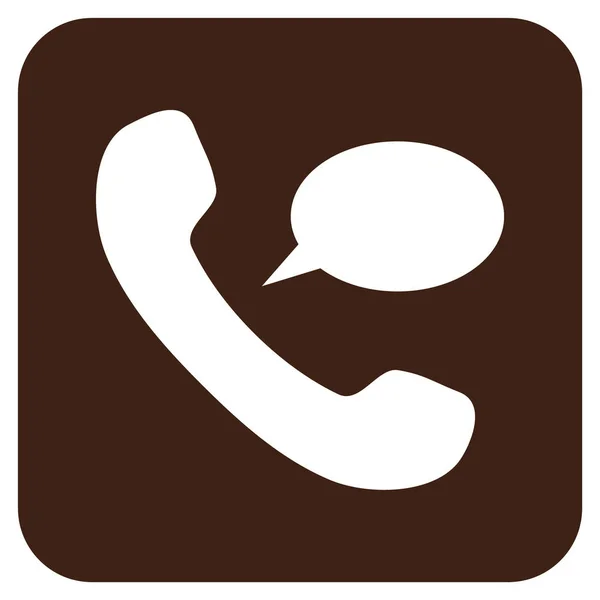 Telefone Mensagem Flat Squared Vector Icon — Vetor de Stock