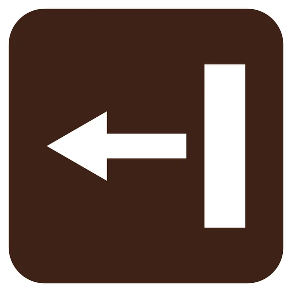 Trek de linker Platte vierkante Vector Icon — Stockvector
