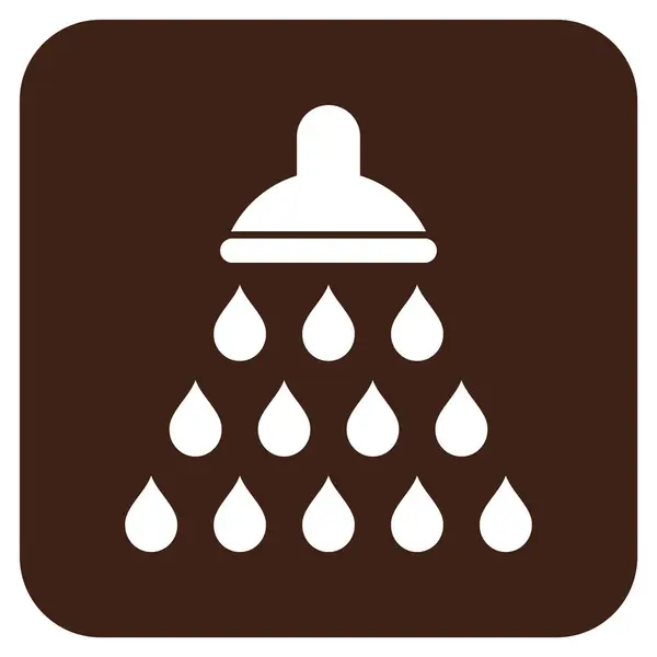 Prysznic płaskiego kwadratu wektor ikona — Wektor stockowy