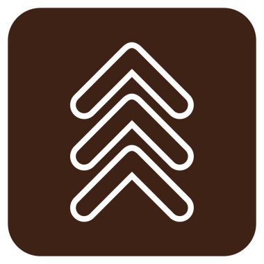 İşaretçi düz kare vektör simge kadar üçlü