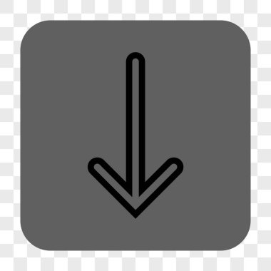 Yuvarlatılmış Kare düğme aşağı ok