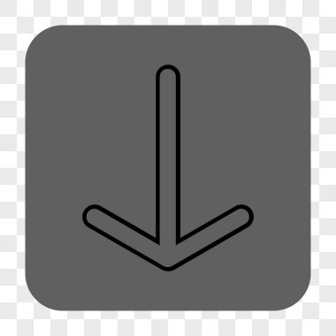 Yuvarlatılmış Kare düğme aşağı ok