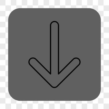 Yuvarlatılmış Kare düğme aşağı ok