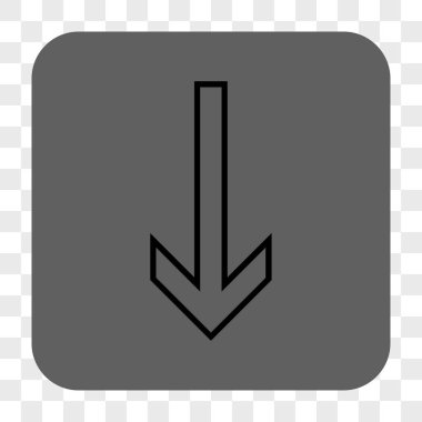 Yuvarlatılmış Kare düğme aşağı ok