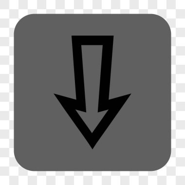 Yuvarlatılmış Kare düğme aşağı ok