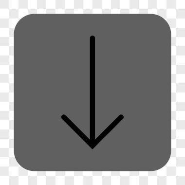 Yuvarlatılmış Kare düğme aşağı ok