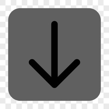 Yuvarlatılmış Kare düğme aşağı ok