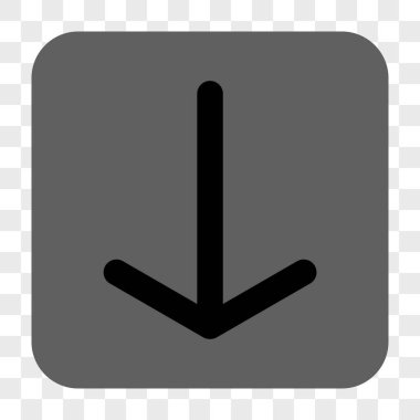 Yuvarlatılmış Kare düğme aşağı ok