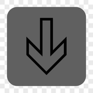 Yuvarlatılmış Kare düğme aşağı ok