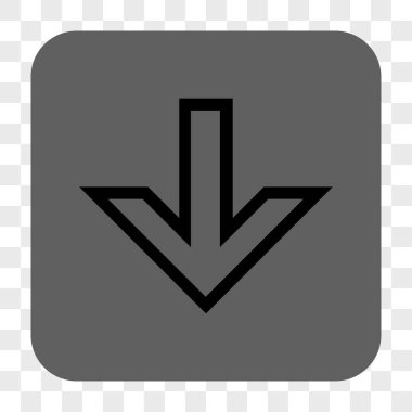 Yuvarlatılmış Kare düğme aşağı ok